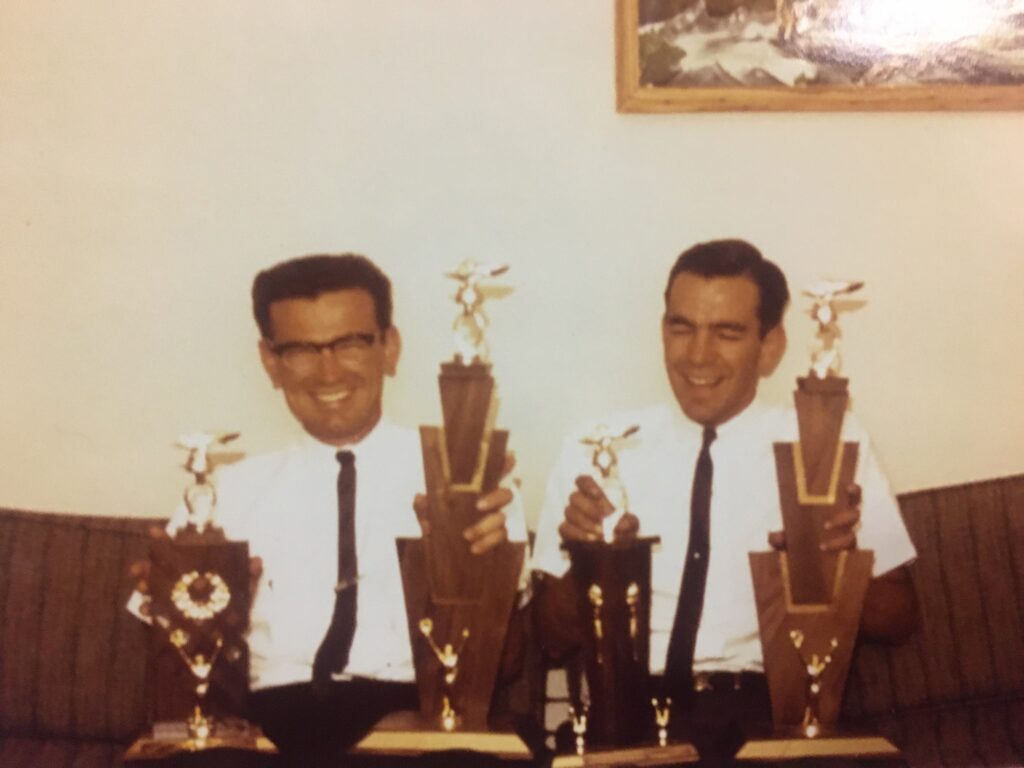 A young Fuchslin and Fred Hauenstein; National champs 1974.
